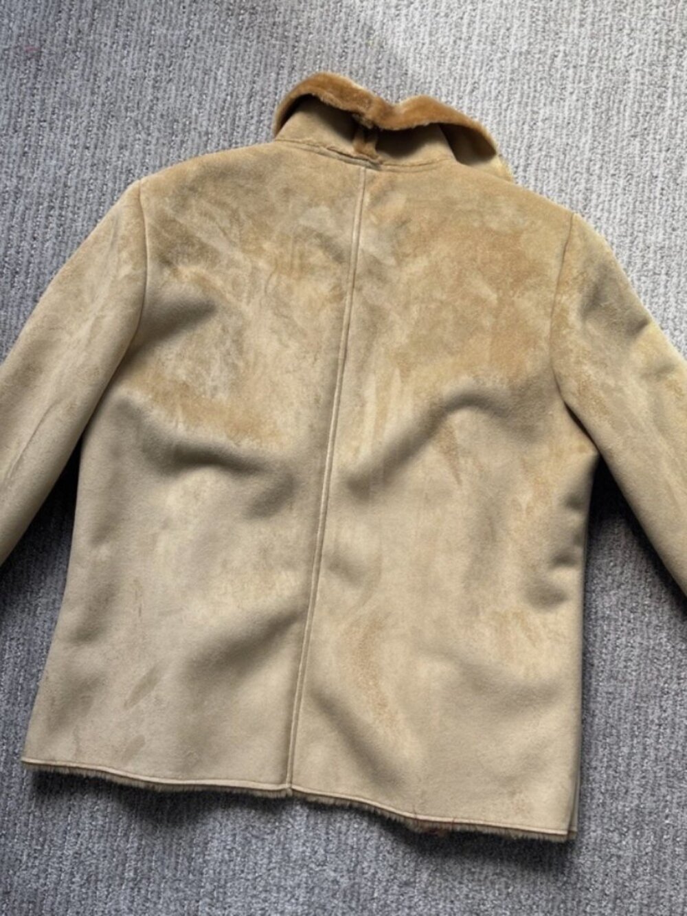 Gorgeous Faux Suede and Fur Western Style Jacket Size L Vintage - Picture 6 of 6
